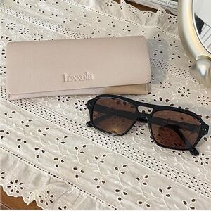 Lexxola Damien Black and Brown Sunglasses
